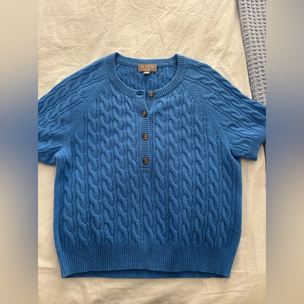 J.Crew cashmere cable knit top